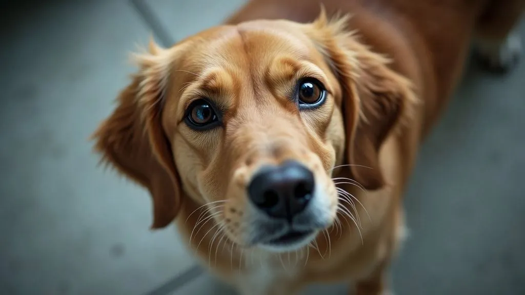 Dog looking healthy and happy at the park